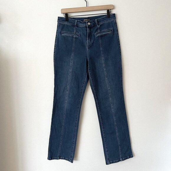 J. McLaughlin Emmie Baby Bootcut Front Seam High Rise Jeans Women's Size 8 - Picture 1 of 7